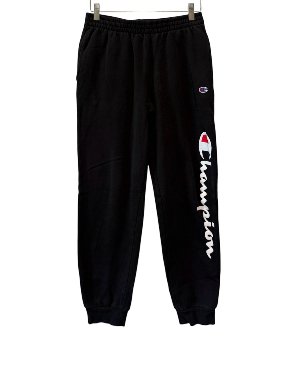 Champion Big Kids Black Script Logo Jogger Sweatpants